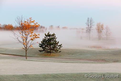 Foggy Autumn Golf Course_23820-2.jpg - Photographed at Lindsay, Ontario, Canada.